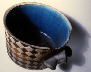 Satellite bowl. Raku fired 'T' material. 1980.