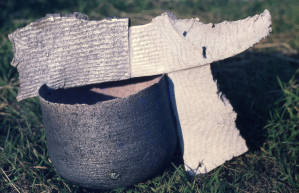 Sculptural bowl. Thrown and turned/slab built raku. 1982.