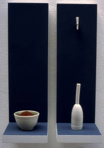 Wall-piece. Thrown, turned and extruded porcelain. 1991
