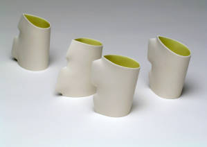 Flintforms. Slip cast porcelain. 2005.