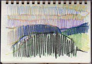 Notebook Landscape. Coloured pencil on paper. 2008.