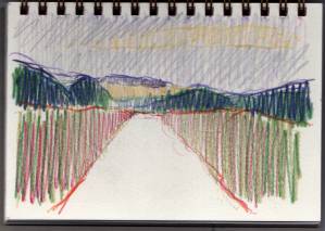 Notebook Landscape. Coloured pencil on paper. 2008.